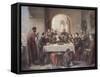 Grace in the Refectory-George Cattermole-Framed Stretched Canvas