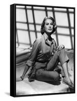 Grace Kelly, 1954 (b/w photo)-null-Framed Stretched Canvas