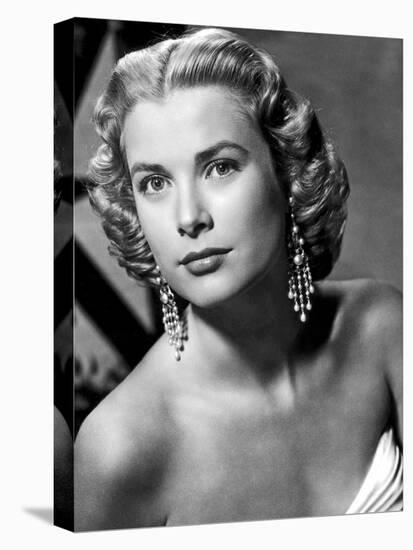 Grace Kelly, 1954 (b/w photo)-null-Stretched Canvas