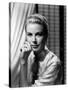 Grace Kelly (b/w photo)-null-Stretched Canvas