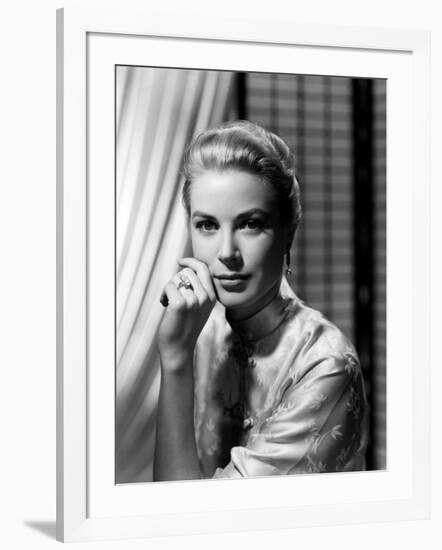 Grace Kelly (b/w photo)-null-Framed Photo