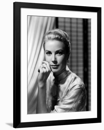 Grace Kelly (b/w photo)-null-Framed Photo