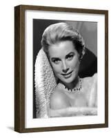 Grace Kelly (b/w photo)-null-Framed Photo