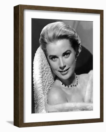 Grace Kelly (b/w photo)-null-Framed Photo