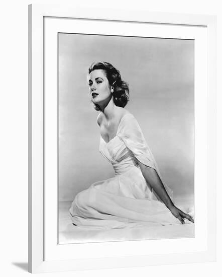 Grace Kelly (b/w photo)-null-Framed Photo