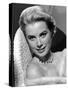 Grace Kelly (b/w photo)-null-Stretched Canvas