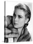 Grace Kelly (b/w photo)-null-Stretched Canvas