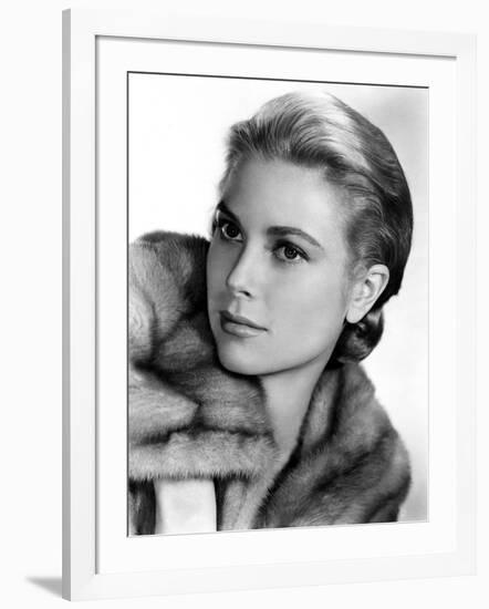 Grace Kelly (b/w photo)-null-Framed Photo