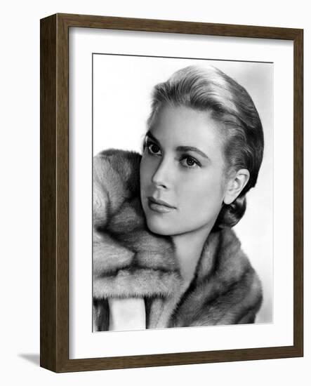 Grace Kelly (b/w photo)-null-Framed Photo