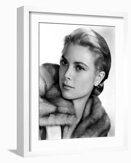 Grace Kelly (b/w photo)-null-Framed Photo