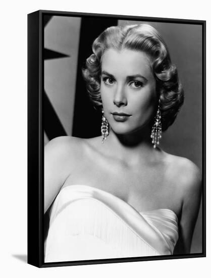 Grace Kelly (b/w photo)-null-Framed Stretched Canvas