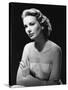 Grace Kelly (b/w photo)-null-Stretched Canvas