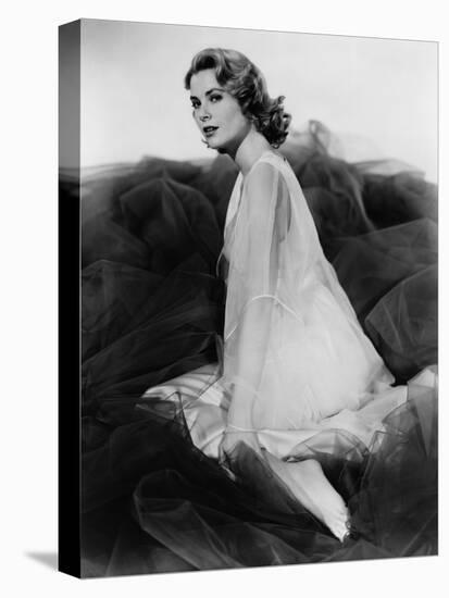 Grace Kelly (b/w photo)-null-Stretched Canvas