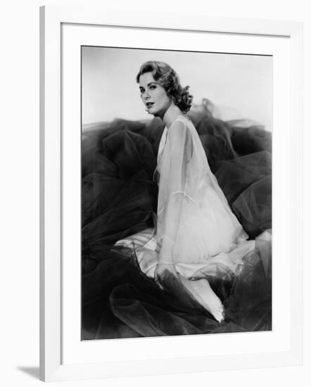 Grace Kelly (b/w photo)-null-Framed Photo