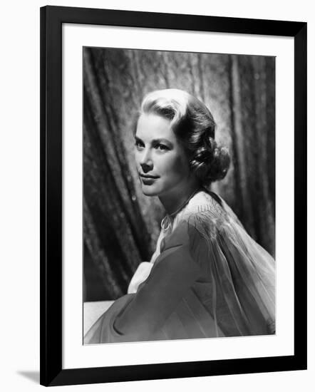 Grace Kelly (b/w photo)-null-Framed Photo