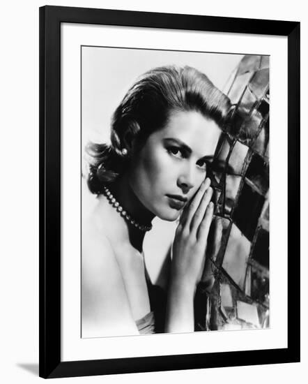 Grace Kelly (b/w photo)-null-Framed Photo