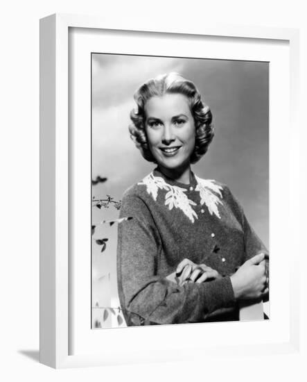 Grace Kelly (b/w photo)-null-Framed Photo