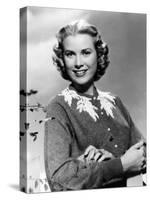 Grace Kelly (b/w photo)-null-Stretched Canvas