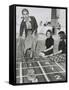 Grace Kelly by Playing Shuffleboard on the Deck of the Uss Constitution, April 10, 1956-null-Framed Stretched Canvas