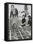 Grace Kelly by Playing Shuffleboard on the Deck of the Uss Constitution, April 10, 1956-null-Framed Stretched Canvas