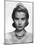 Grace Kelly (collier Cartier) (b/w photo)-null-Mounted Photo