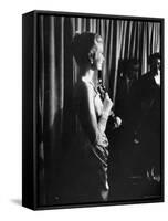 Grace Kelly Holding Her Oscar-George Silk-Framed Stretched Canvas