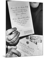 Grace Kelly's Wedding Invitation-null-Mounted Photographic Print