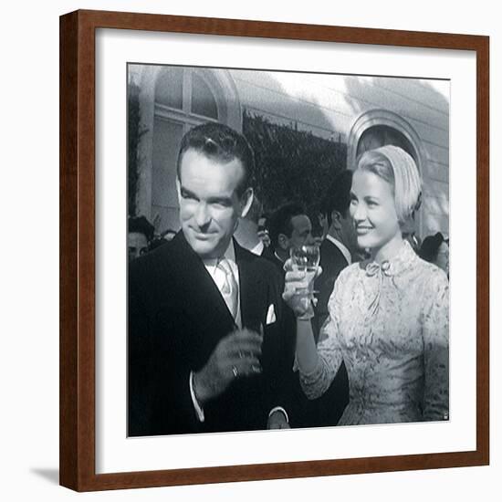 Grace Kelly V-British Pathe-Framed Giclee Print