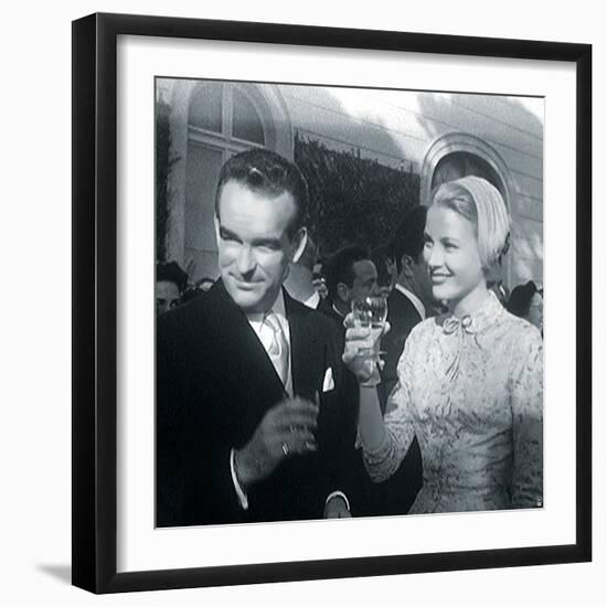 Grace Kelly V-British Pathe-Framed Giclee Print