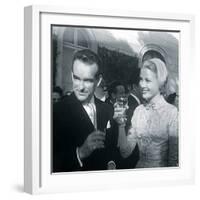 Grace Kelly V-British Pathe-Framed Giclee Print