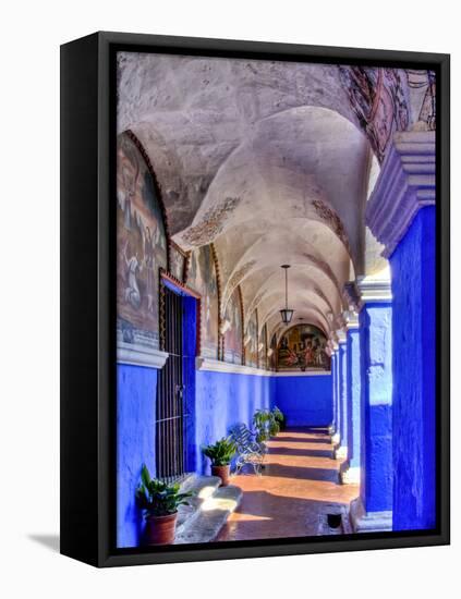 Graceful Archways of Monasterio Santa Catalina in the White City of Arequipa, Peru-Jerry Ginsberg-Framed Stretched Canvas