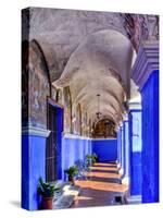 Graceful Archways of Monasterio Santa Catalina in the White City of Arequipa, Peru-Jerry Ginsberg-Stretched Canvas