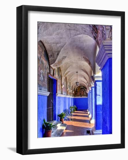 Graceful Archways of Monasterio Santa Catalina in the White City of Arequipa, Peru-Jerry Ginsberg-Framed Photographic Print