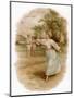 Graceful Backhand in a Victorian Garden-Ellen H. Clapsaddle-Mounted Art Print