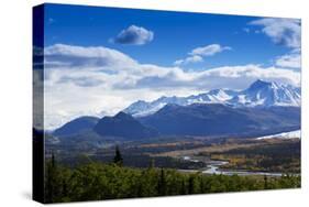 Graceful Bends of Matanuska River-fmcginn-Stretched Canvas