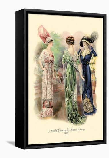 Graceful Evening and Dinner Gowns-null-Framed Stretched Canvas