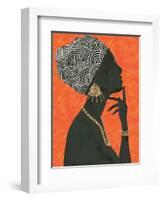 Graceful Majesty I Orange-Emily Adams-Framed Art Print