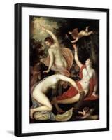 Graces and Cupid, C1600-1640-Padovanino-Framed Giclee Print