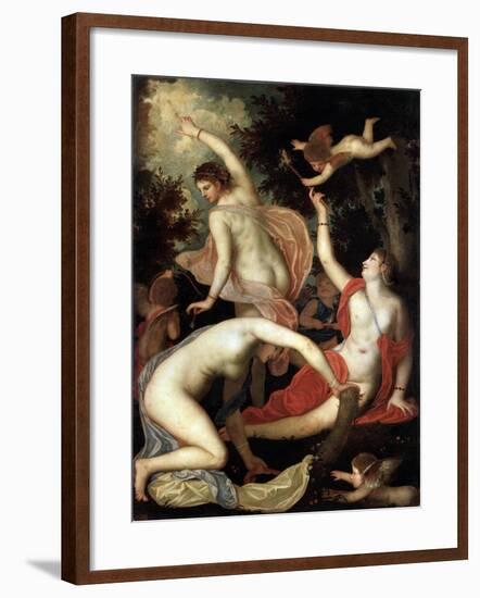 Graces and Cupid, C1600-1640-Padovanino-Framed Giclee Print