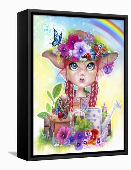 Gracie the Gardener MunchkinZ Elf-Sheena Pike Art And Illustration-Framed Stretched Canvas