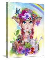 Gracie the Gardener MunchkinZ Elf-Sheena Pike Art And Illustration-Stretched Canvas