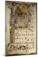 Graduale No.5 Historiated Initial P Depicting the Nativity-Rossello Franchi-Mounted Giclee Print