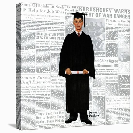 "Graduate", June 6,1959-Norman Rockwell-Stretched Canvas