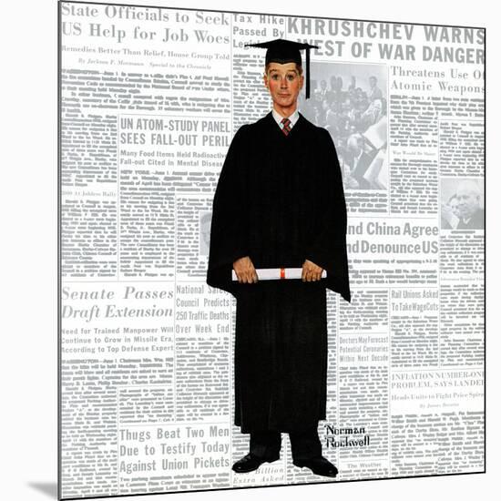 "Graduate", June 6,1959-Norman Rockwell-Mounted Giclee Print