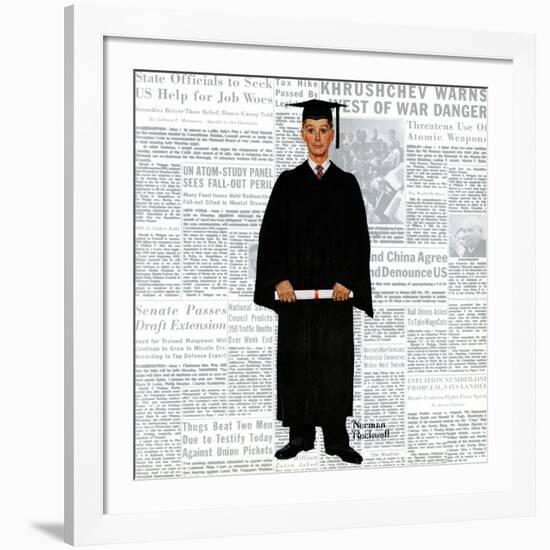 "Graduate", June 6,1959-Norman Rockwell-Framed Giclee Print