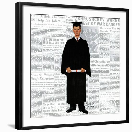 "Graduate", June 6,1959-Norman Rockwell-Framed Giclee Print