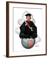 "Graduate on Top of the World,"June 13, 1925-Edmund Davenport-Framed Giclee Print