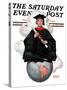 "Graduate on Top of the World," Saturday Evening Post Cover, June 13, 1925-Edmund Davenport-Stretched Canvas