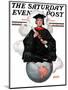 "Graduate on Top of the World," Saturday Evening Post Cover, June 13, 1925-Edmund Davenport-Mounted Giclee Print