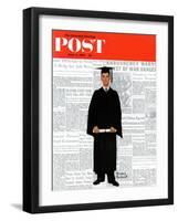 "Graduate" Saturday Evening Post Cover, June 6,1959-Norman Rockwell-Framed Giclee Print